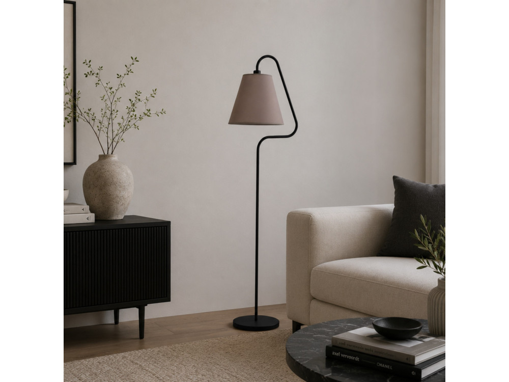 "Altur" Metal Floor Lamp - 45 x 35 x 162 cm - Black