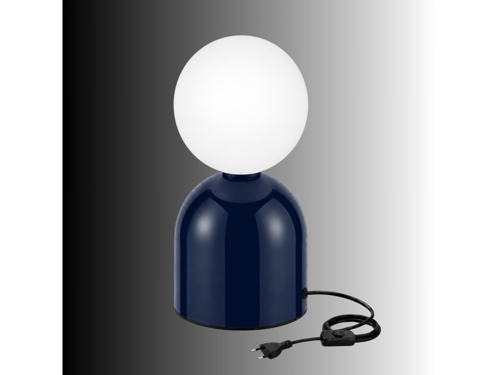 "Pupa" Metal Table Lamp - 14 x 14 x 25 cm - Blue