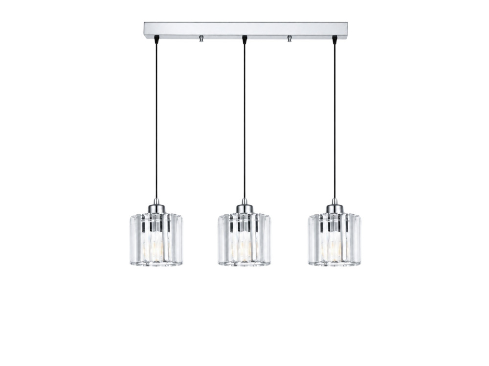 "Yakops" Metal Chandelier - 65 x 13 x 105 cm - Gray