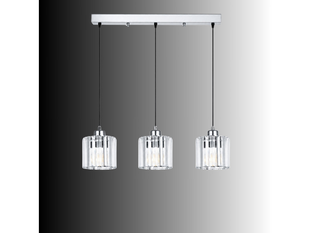 "Yakops" Metal Chandelier - 65 x 13 x 105 cm - Gray
