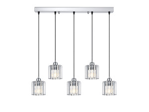 "Yakops" Metal Chandelier - 85 x 13 x 100 cm - Gray