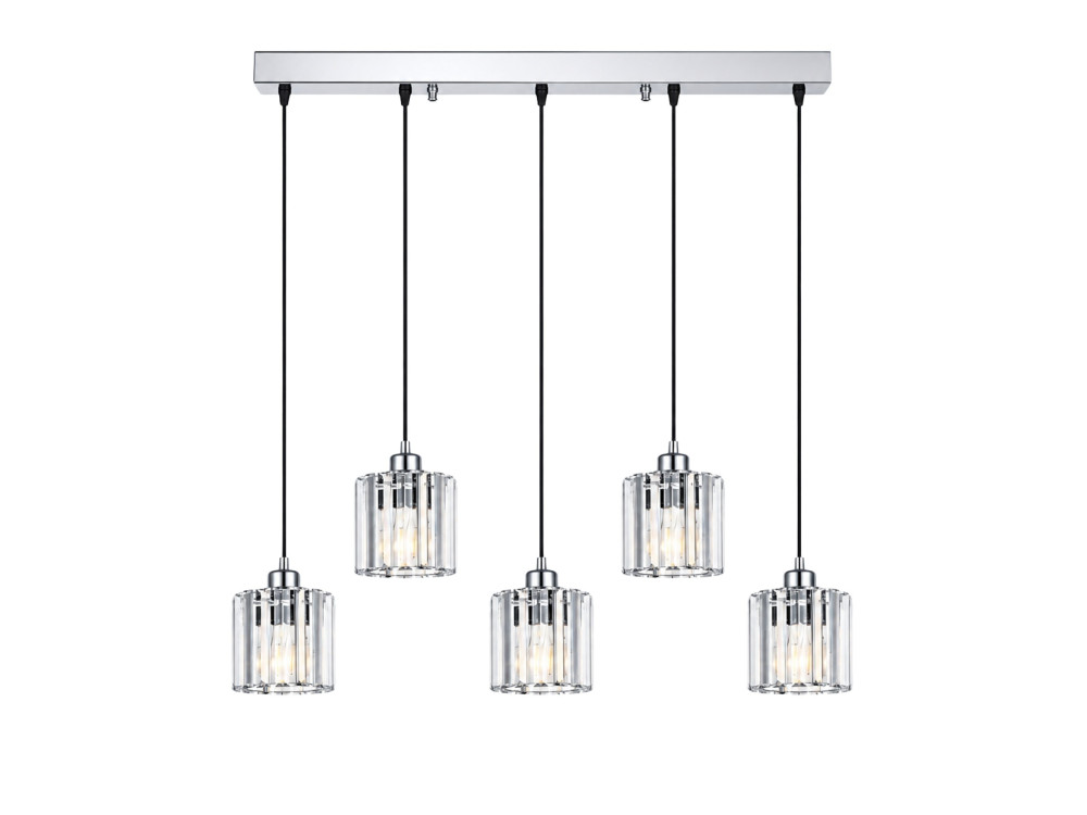 "Yakops" Metal Chandelier - 85 x 13 x 100 cm - Gray