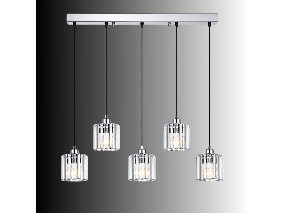 "Yakops" Metal Chandelier - 85 x 13 x 100 cm - Gray
