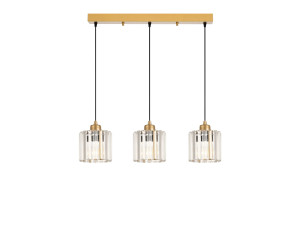 "Yakops" Metal Chandelier - 65 x 13 x 105 cm - Yellow