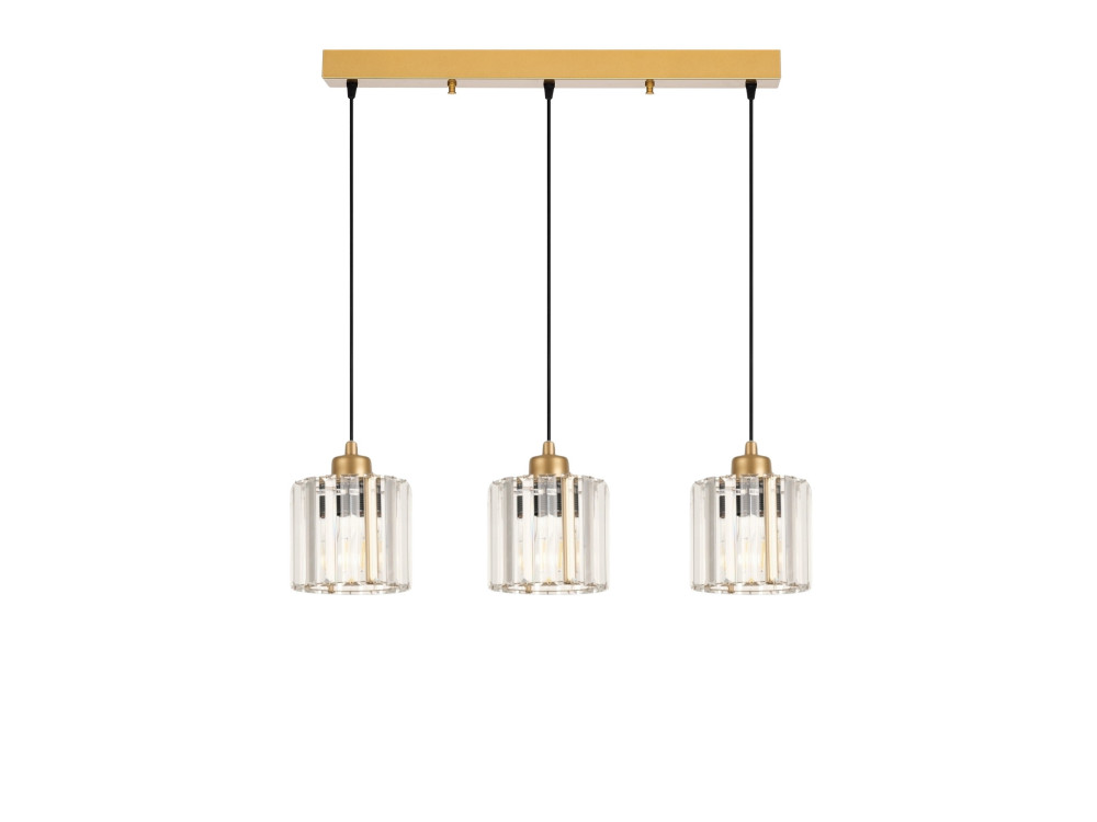 "Yakops" Metal Chandelier - 65 x 13 x 105 cm - Yellow