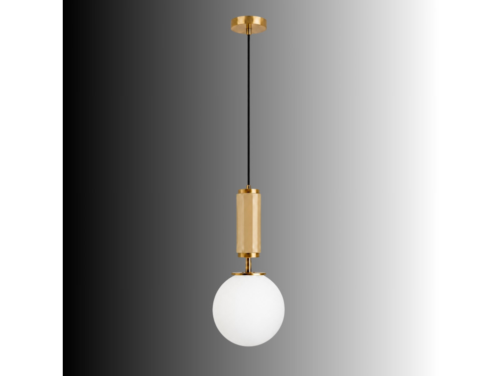 "Moira" Metal Pendant Light - 15 x 15 x 120 cm - Yellow
