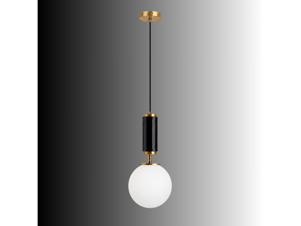 "Moira" Metal Pendant Light - 15 x 15 x 120 cm - Black