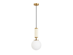 "Moira" Metal Pendant Light - 15 x 15 x 120 cm - Beige