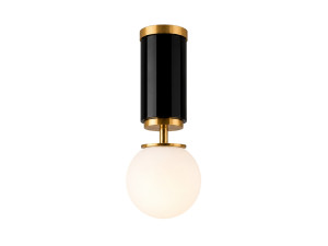 "Moira" Metal Ceiling Light - 15 x 15 x 38 cm - Black