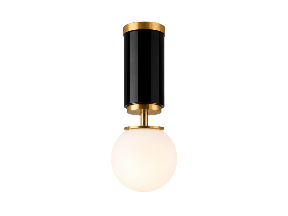 "Moira" Metal Ceiling Light - 15 x 15 x 38 cm - Black