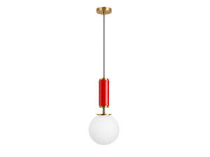 "Moira" Metal Pendant Light - 15 x 15 x 120 cm - Red