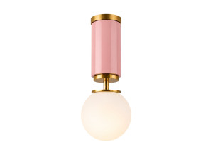 "Moira" Metal Ceiling Light - 15 x 15 x 38 cm - Pink