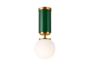 "Moira" Metal Ceiling Light - 15 x 15 x 38 cm - Green