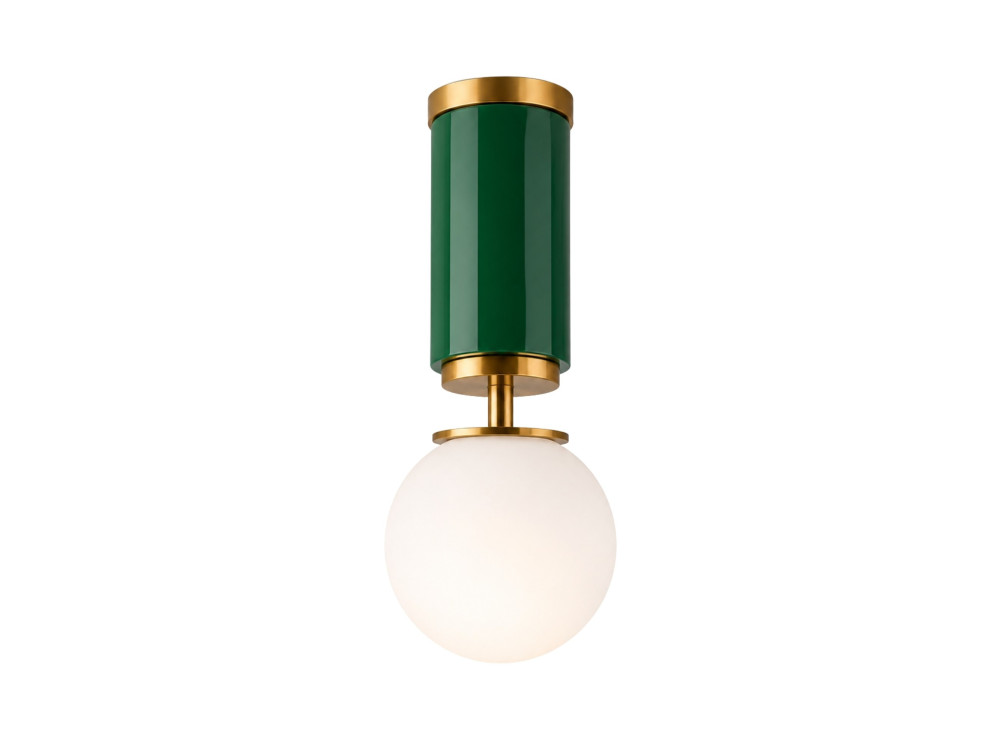 "Moira" Metal Ceiling Light - 15 x 15 x 38 cm - Green