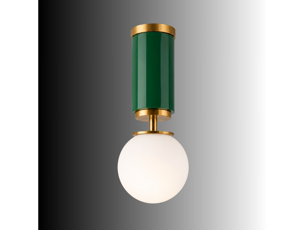 "Moira" Metal Ceiling Light - 15 x 15 x 38 cm - Green