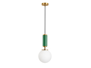 "Moira" Metal Pendant Light - 15 x 15 x 120 cm - Green