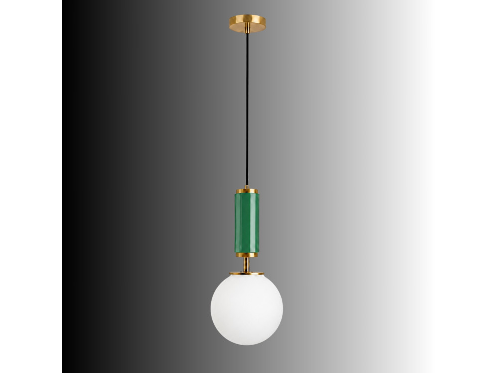 "Moira" Metal Pendant Light - 15 x 15 x 120 cm - Green