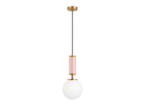 "Moira" Metal Pendant Light - 15 x 15 x 120 cm - Pink