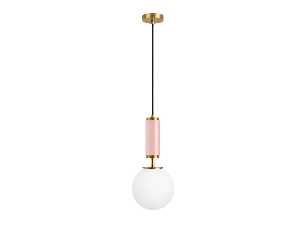 "Moira" Metal Pendant Light - 15 x 15 x 120 cm - Pink