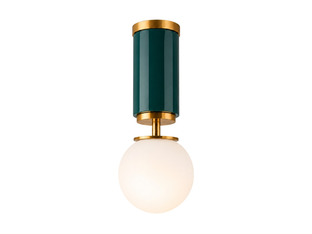 "Moira" Metal Ceiling Light - 15 x 15 x 38 cm - Green