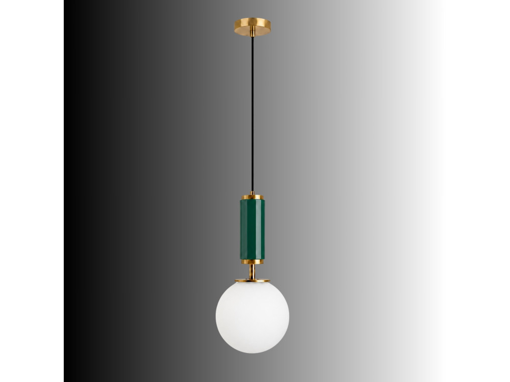 "Moira" Metal Pendant Light - 15 x 15 x 120 cm - Green