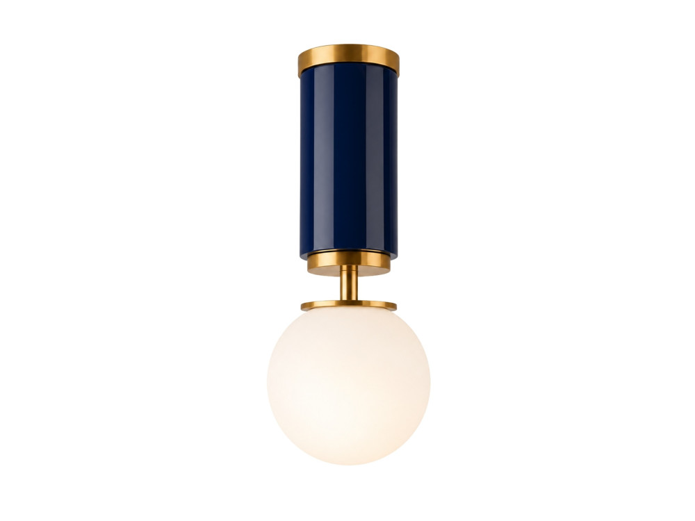 "Moira" Metal Ceiling Light - 15 x 15 x 38 cm - Blue