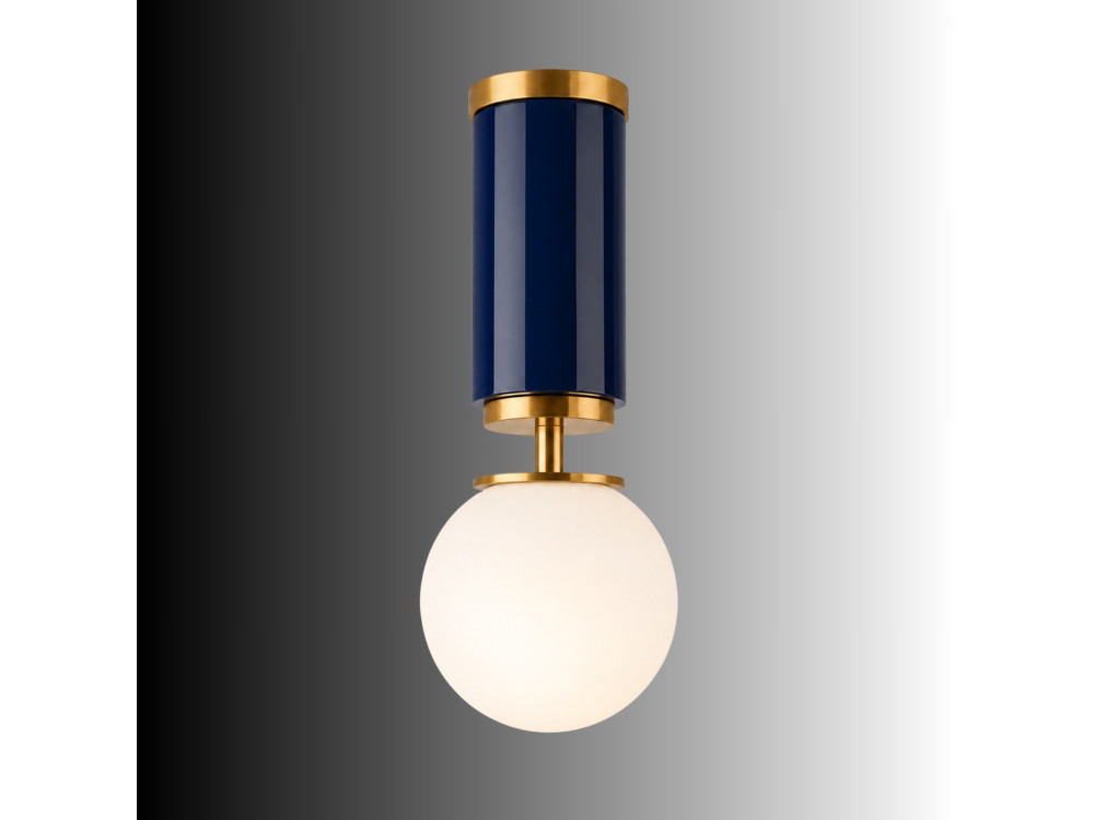 "Moira" Metal Ceiling Light - 15 x 15 x 38 cm - Blue