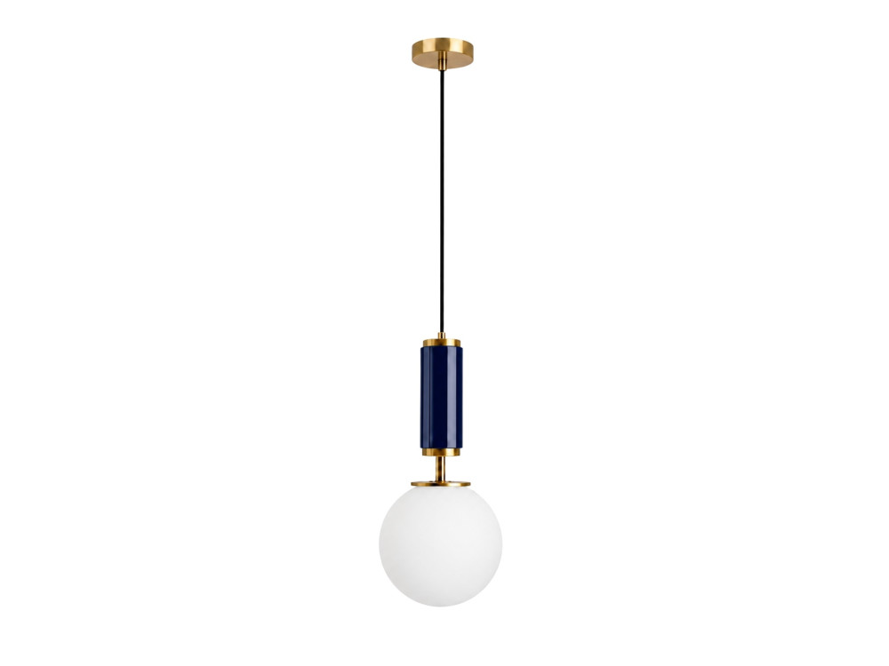 "Moira" Metal Pendant Light - 15 x 15 x 120 cm - Blue