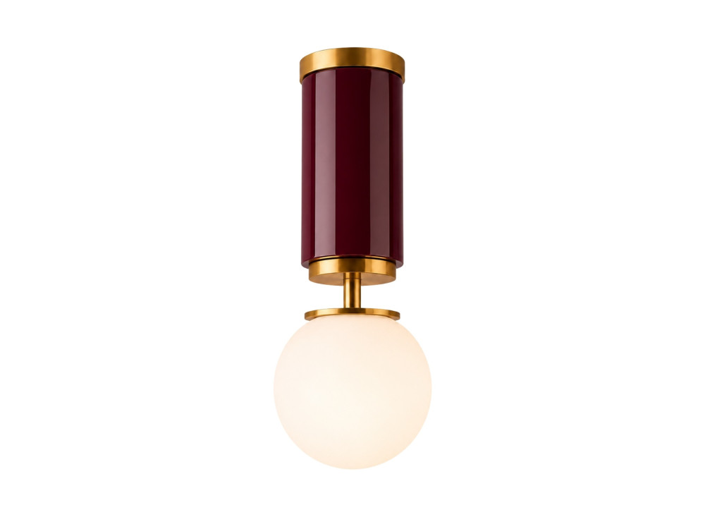 "Moira" Metal Ceiling Light - 15 x 15 x 38 cm - Red