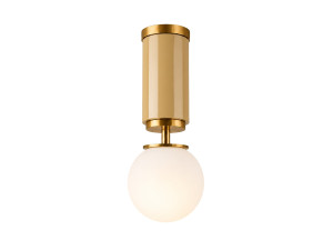 "Moira" Metal Ceiling Light - 15 x 15 x 38 cm - Yellow