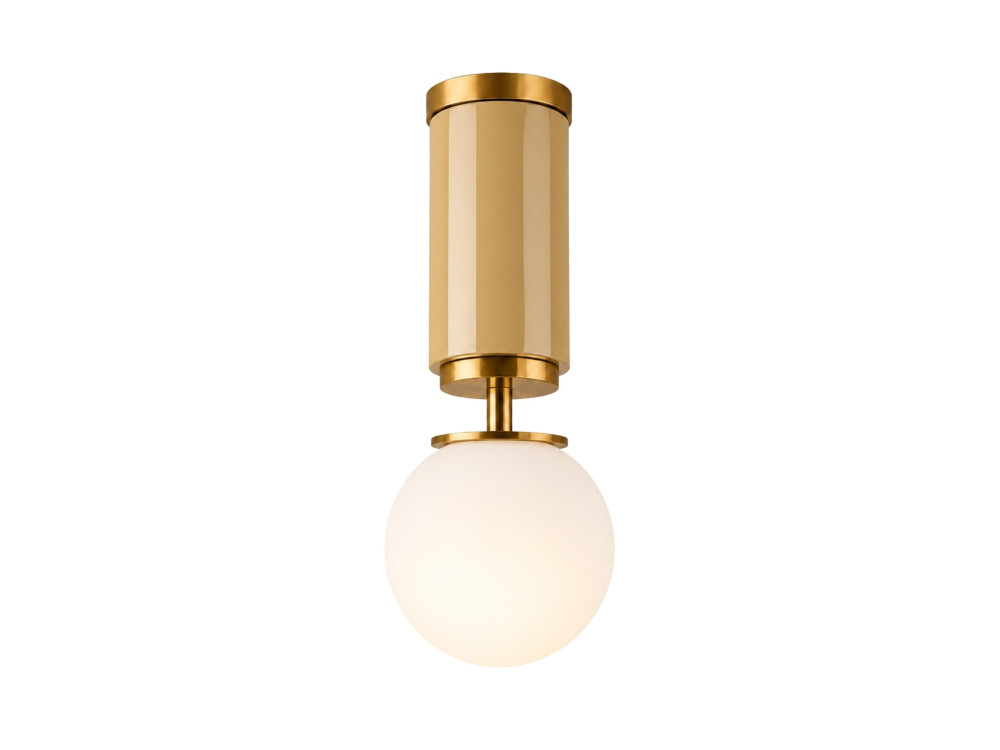 "Moira" Metal Ceiling Light - 15 x 15 x 38 cm - Yellow