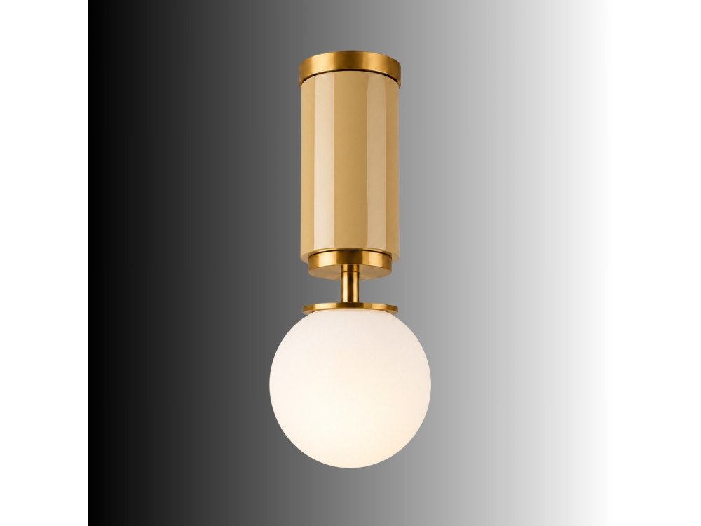 "Moira" Metal Ceiling Light - 15 x 15 x 38 cm - Yellow