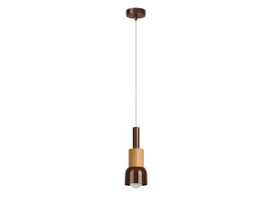 "Elwood" Metal Pendant Light - 10 x 25 cm - Brown