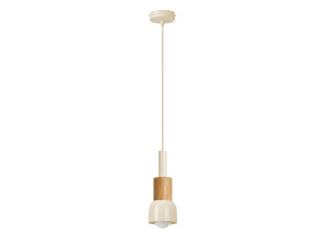 "Elwood" Metal Pendant Lamp - 10 x 25 cm - Beige