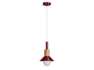 "Elwood" Metal Pendant Light - 14 x 26 cm - Red
