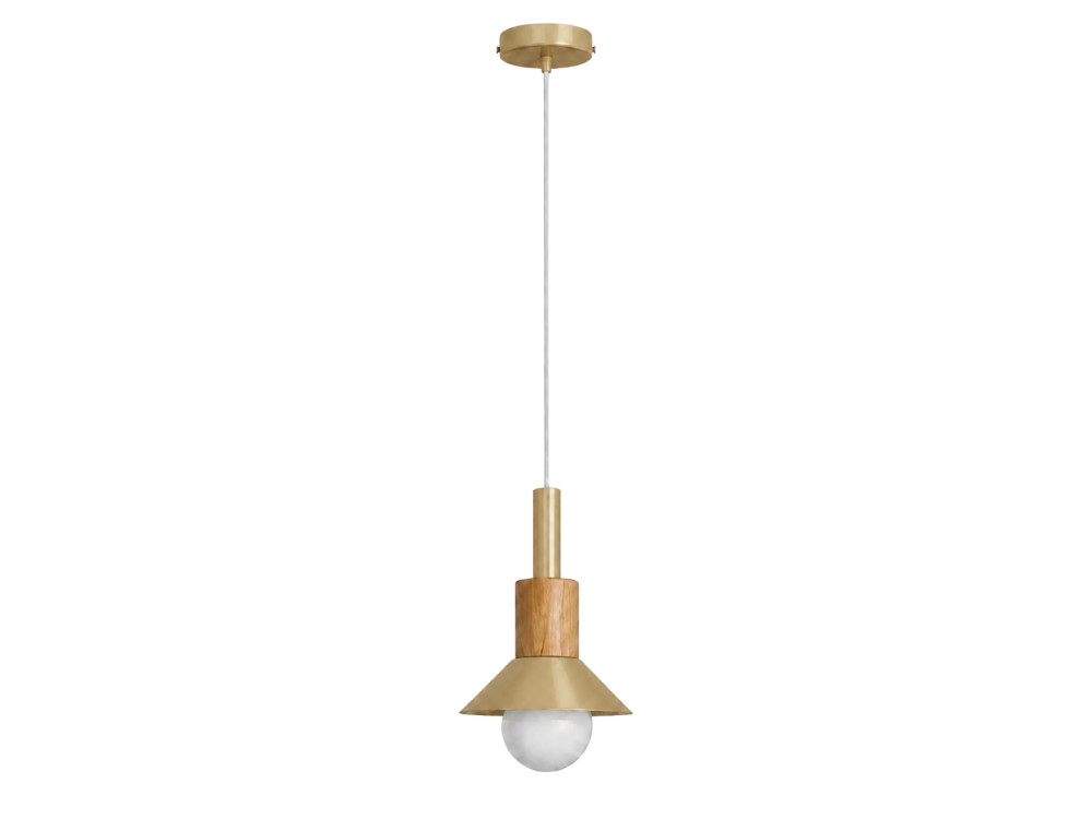 "Elwood" Metal Pendant Light - 14 x 26 cm - Yellow