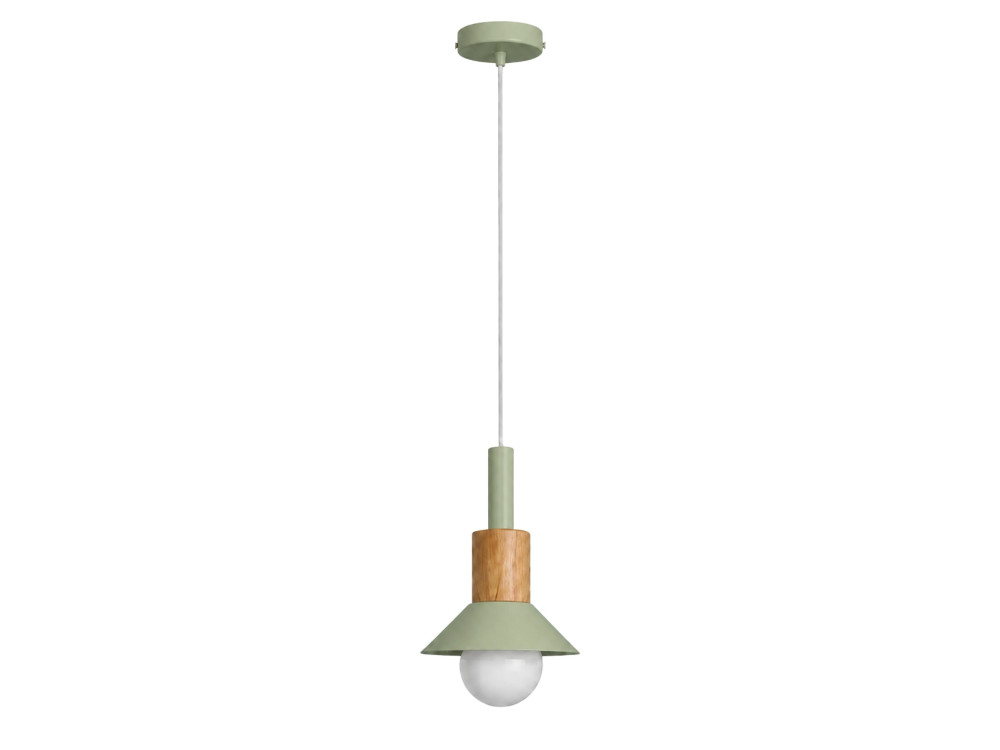 "Elwood" Metal Pendant Light - 14 x 26 cm - Green