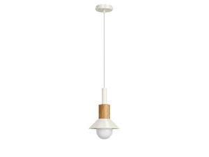 "Elwood" Metal Pendant Lamp - 10 x 25 cm - Beige