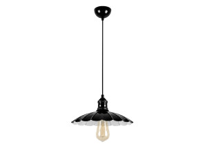 "Volan" Metal Pendant Light - 25 x 25 cm - Black