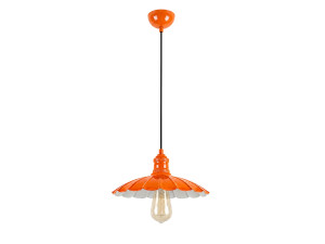 "Volan" Metal Pendant Light - 25 x 25 cm - Orange