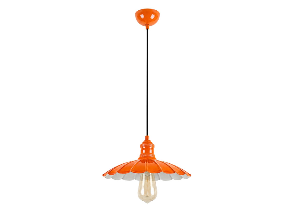 "Volan" Metal Pendant Light - 25 x 25 cm - Orange