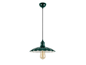 "Volan" Metal Pendant Light - 25 x 25 cm - Dark Green
