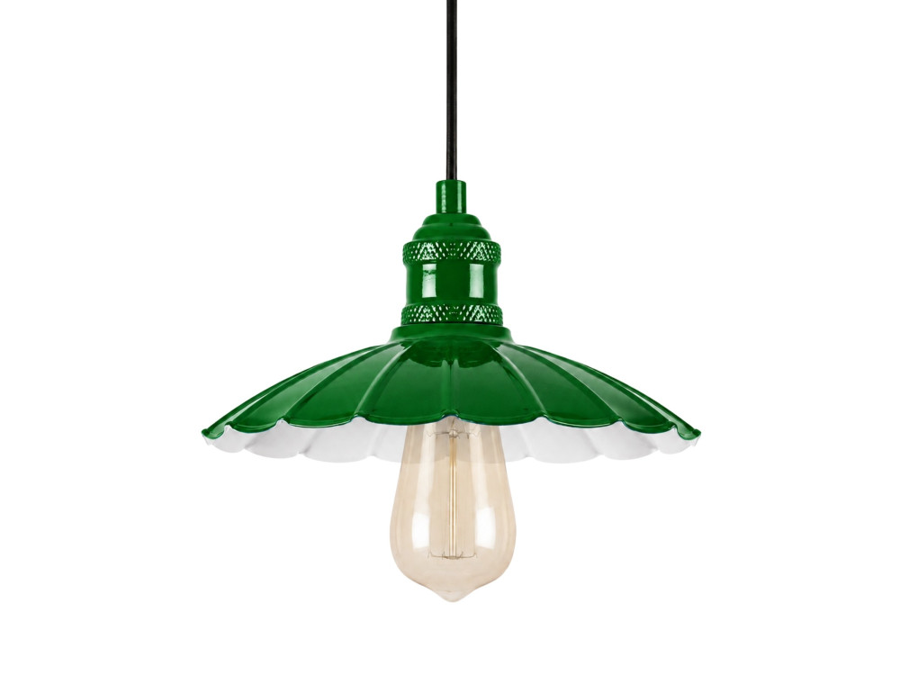 "Volan" Metal Pendant Light - 25 x 25 cm - Light Green