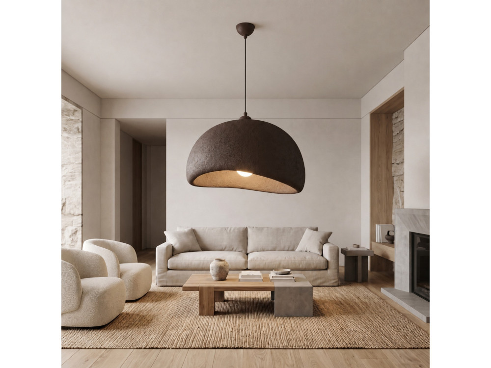 "Beta" Metal Pendant Light - 50 x 40 cm - Brown
