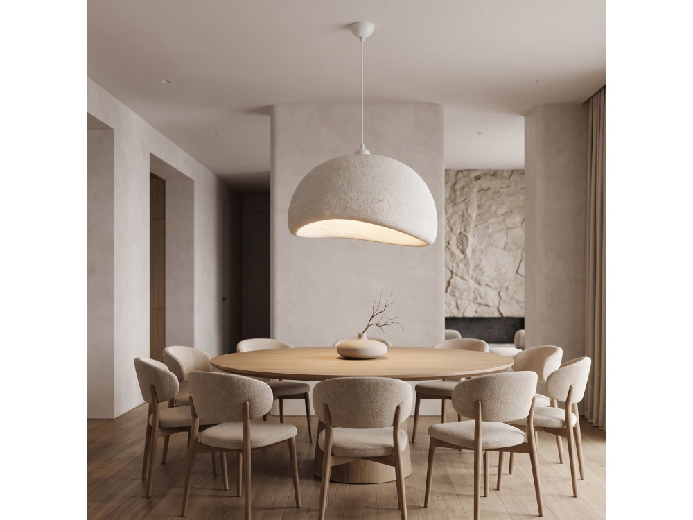 "Beta" Metal Pendant Light - 50 x 40 cm - White