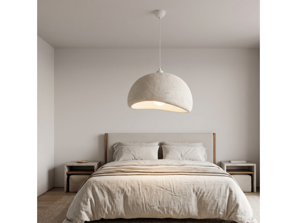 "Beta" Metal Pendant Light - 50 x 40 cm - White