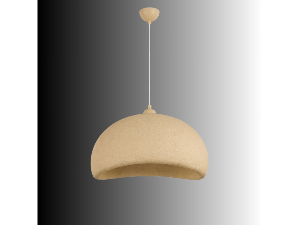 "Beta" Metal Pendant Light - 40 x 32 cm - Beige