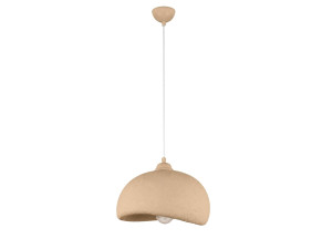 "Beta" Metal Pendant Light - 30 x 24 cm - Beige