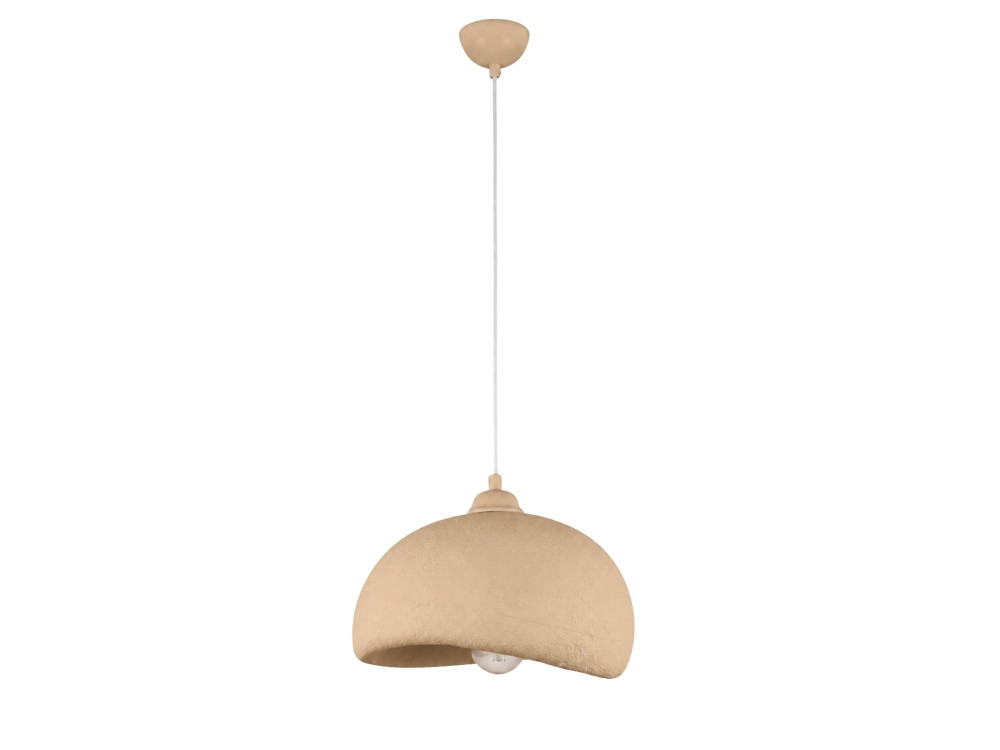 "Beta" Metal Pendant Light - 30 x 24 cm - Beige