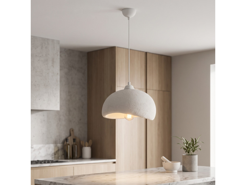 "Beta" Metal Pendant Light - 30 x 24 cm - White